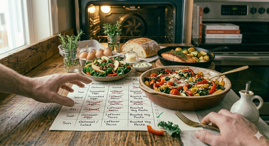 variety of homemade dishes on table