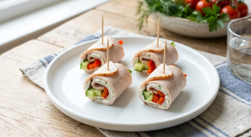 Mini Turkey and Veggie Roll-Ups