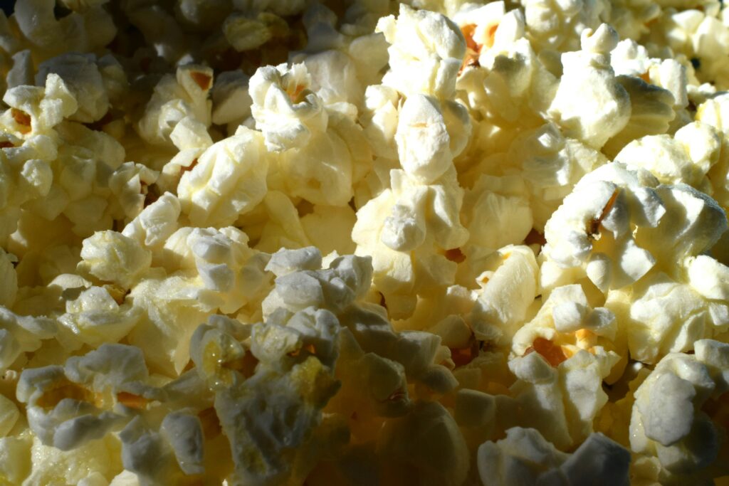 bowl of fluffy air-popped popcorn