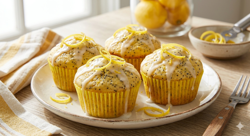 Keto Lemon Poppy Seed Muffins