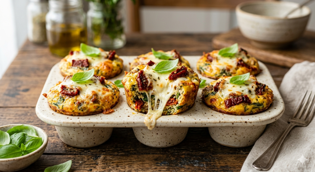 Sun-Dried Tomato and Mozzarella Muffins