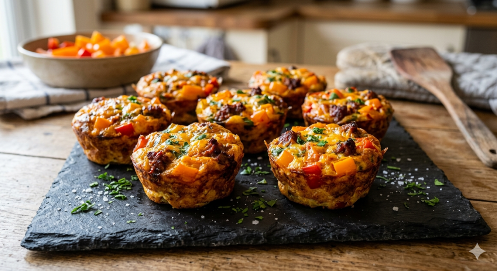 Chorizo and Pepper Egg Muffins