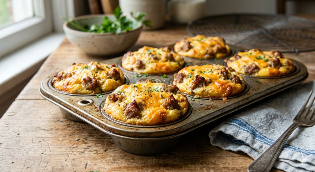 Sausage and Cheese Egg Muffins