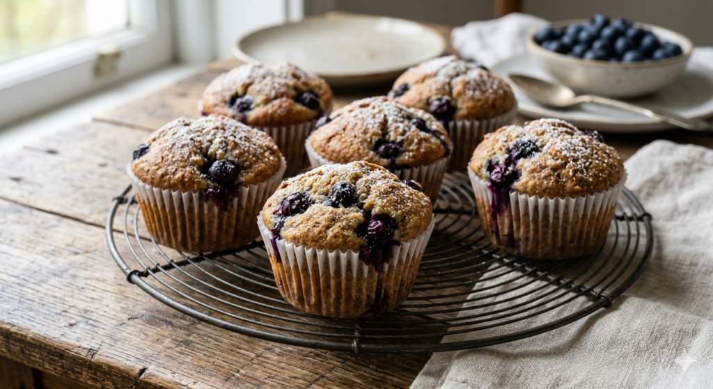 Almond Flour Blueberry Muffins