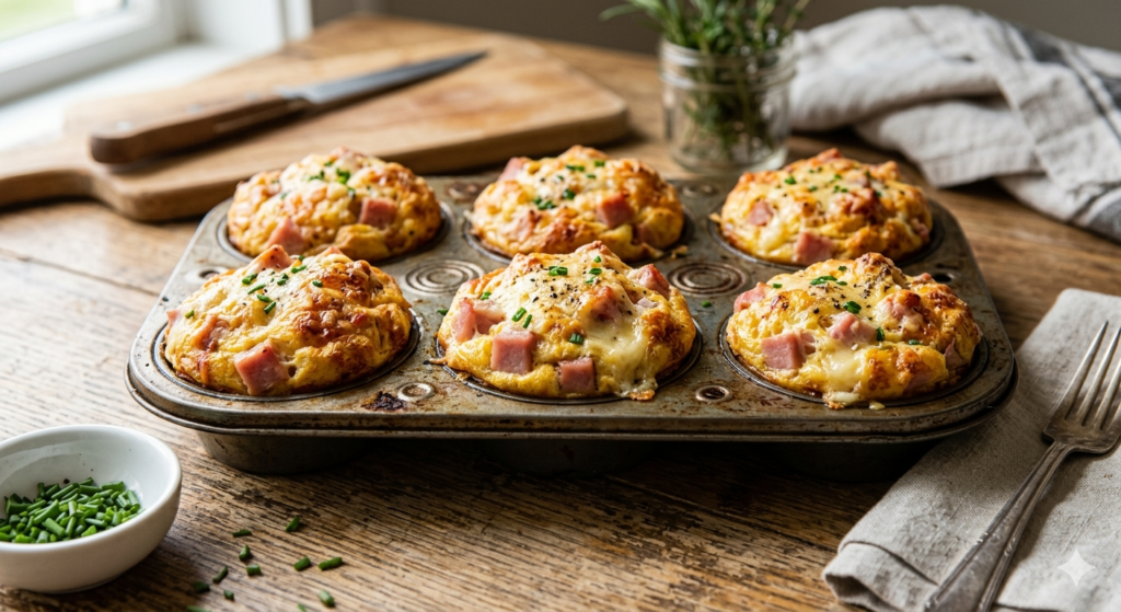 Ham and Swiss Muffins