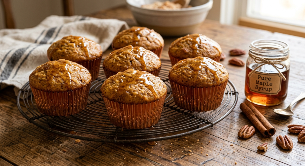 Sweet Potato Muffins with Maple Glaze