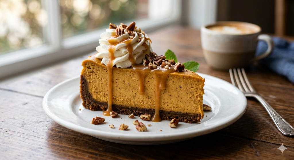 Sweet Potato Cheesecake with Gingersnap Crust