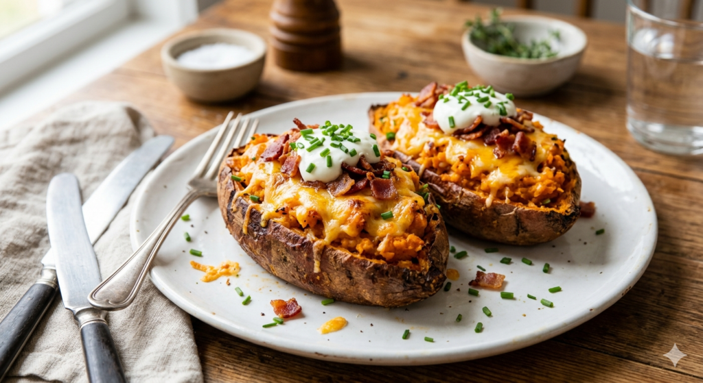 Baked Stuffed Sweet Potatoes