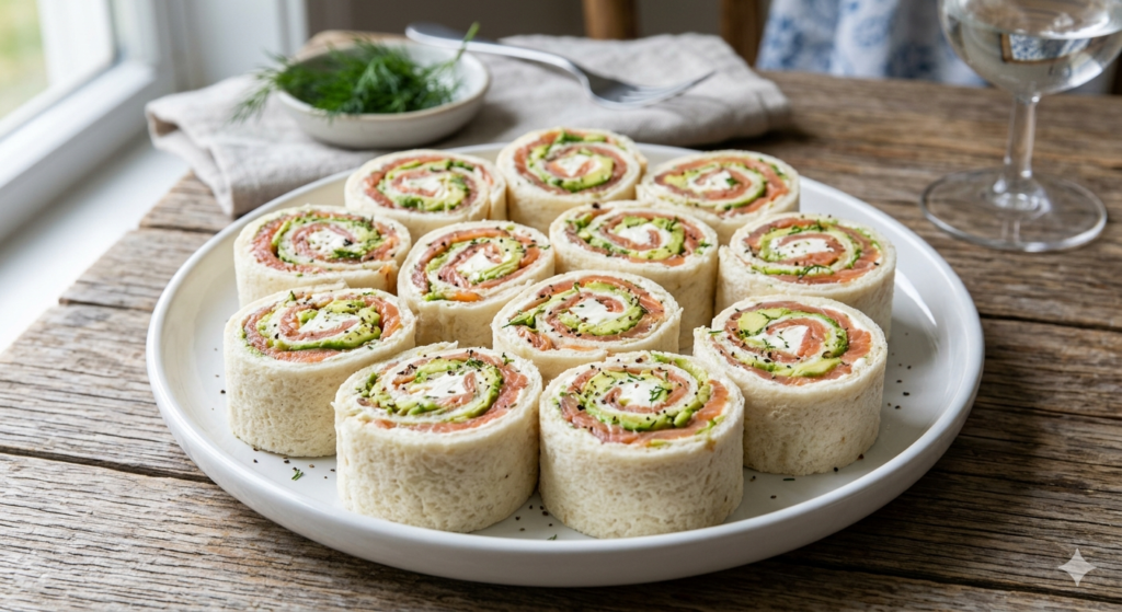 Smoked Salmon and Avocado Pinwheels