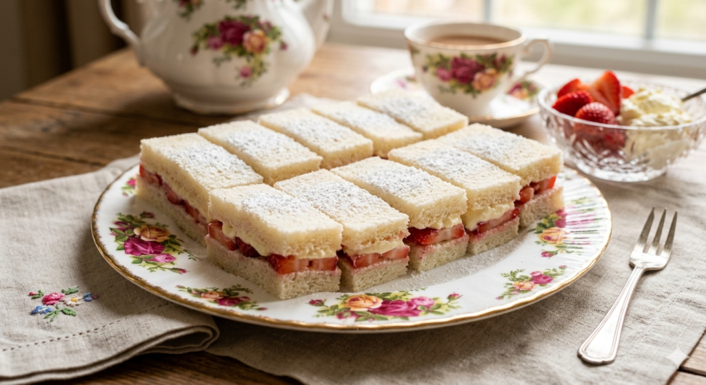 Strawberry and Clotted Cream Finger Sandwiches
