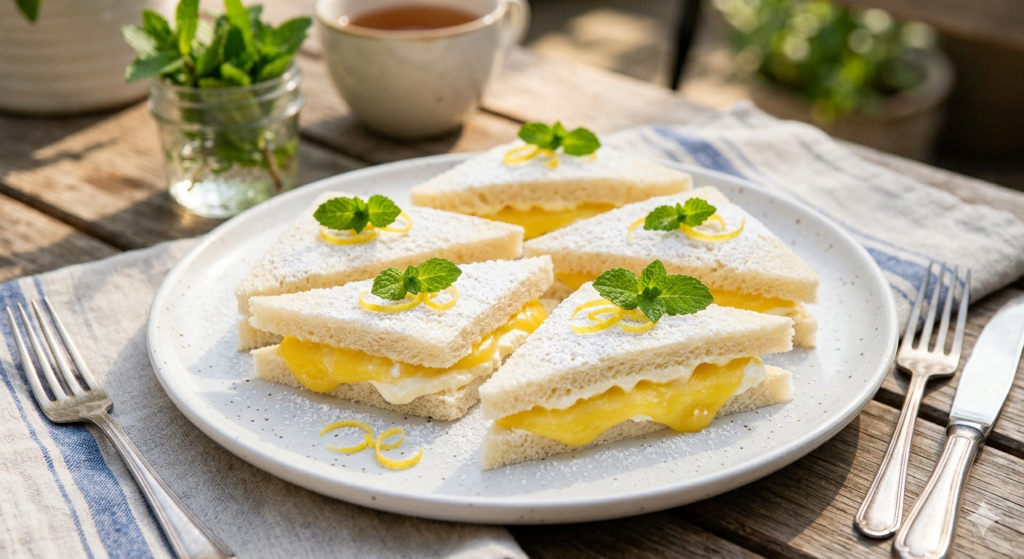 Lemon Curd and Whipped Mascarpone sandwiches 