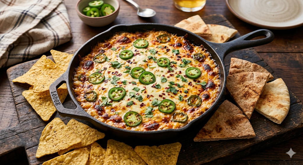 Warm Cheese and Jalapeño Dip