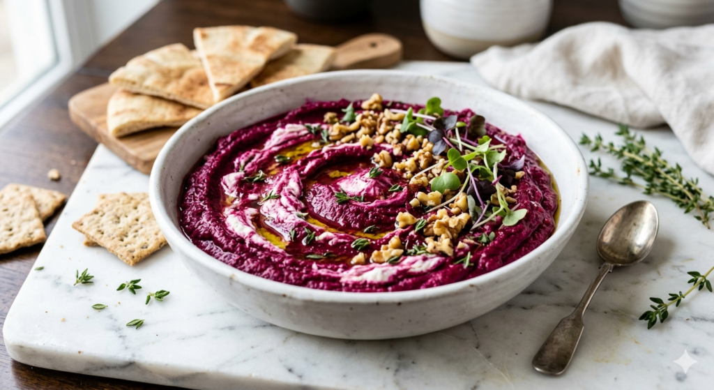 Beetroot and Goat Cheese Dip
