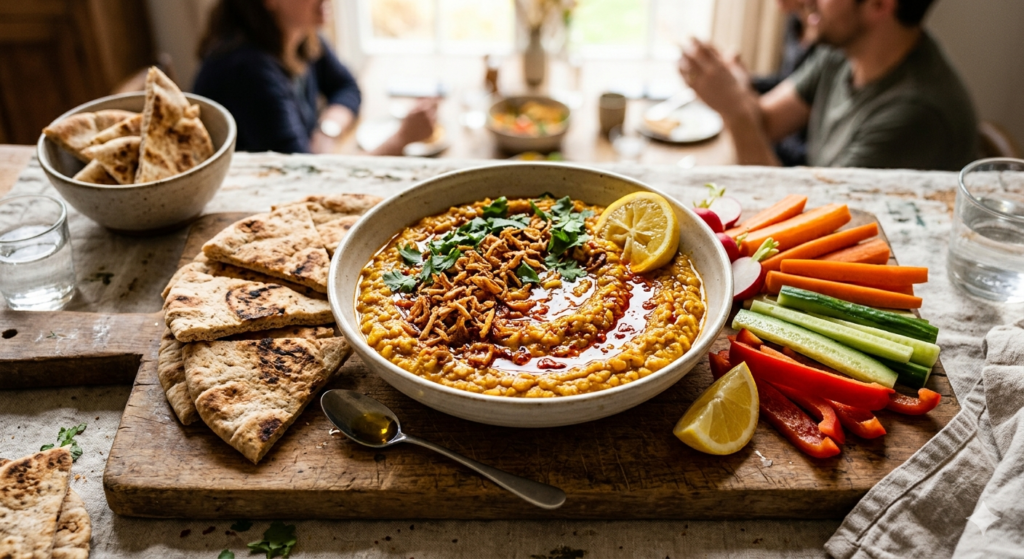 Spiced Lentil Dip (Masoor Dal Dip)