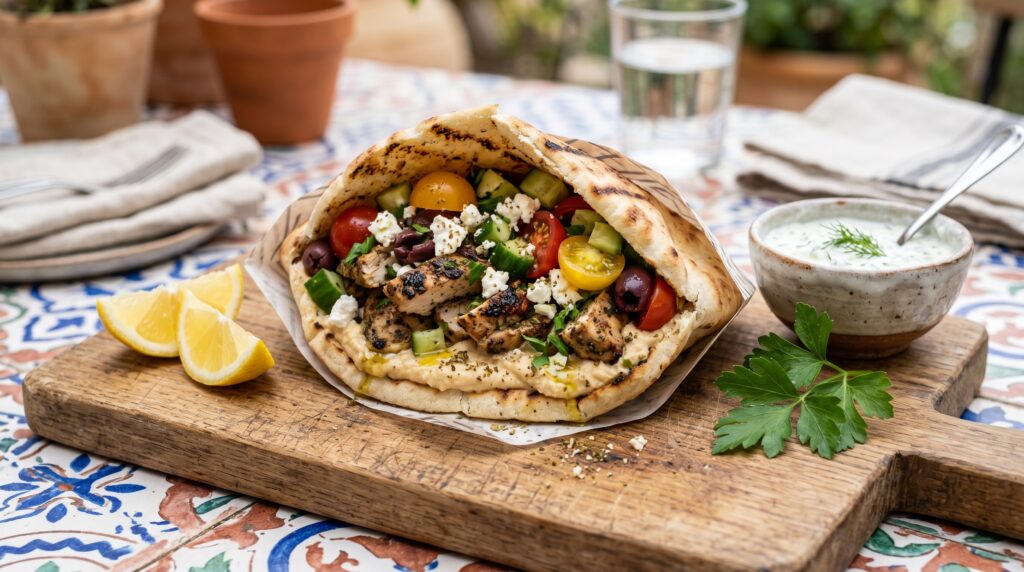 Mediterranean Grilled Chicken Pita