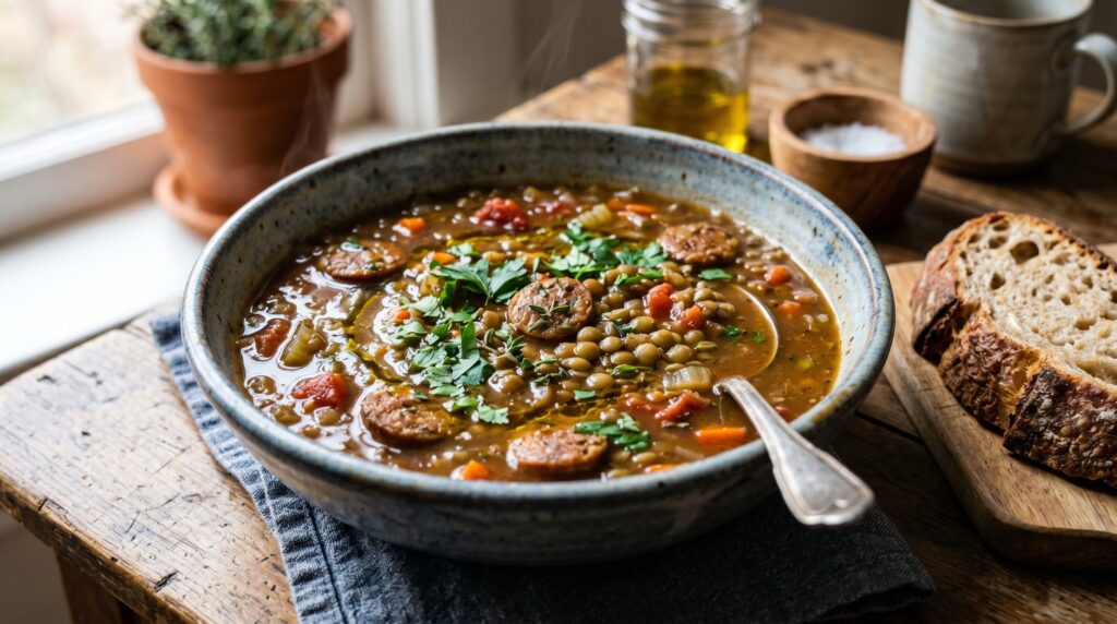 Sausage and Lentil Soup