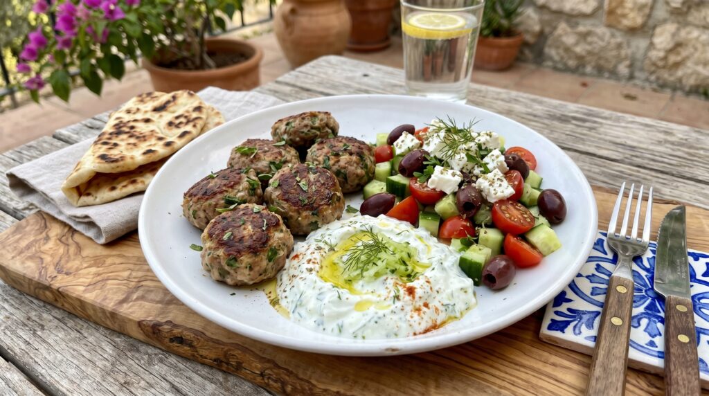 Greek-Style Lamb Meatballs with Tzatziki