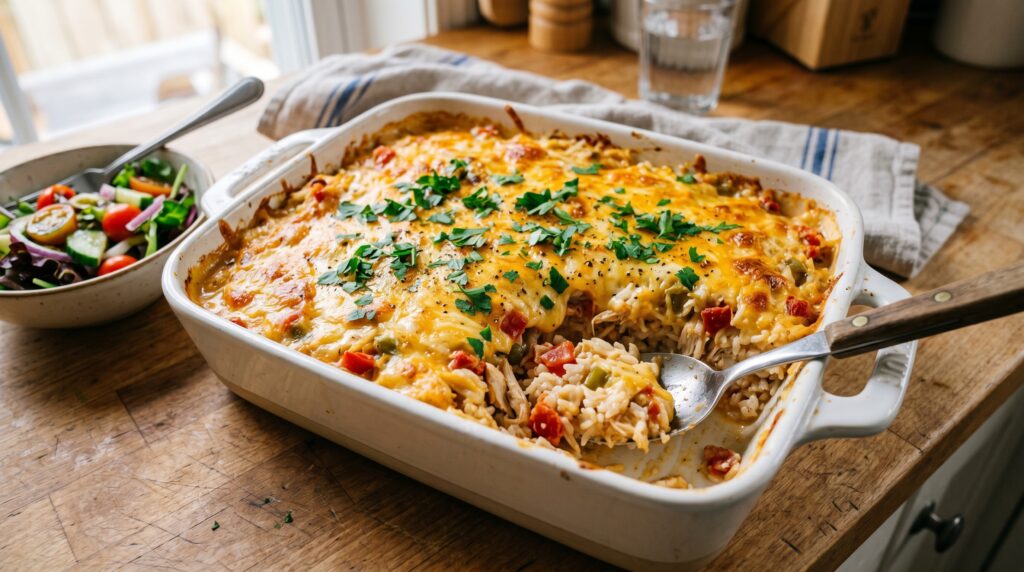 Rotel Chicken and Rice Casserole