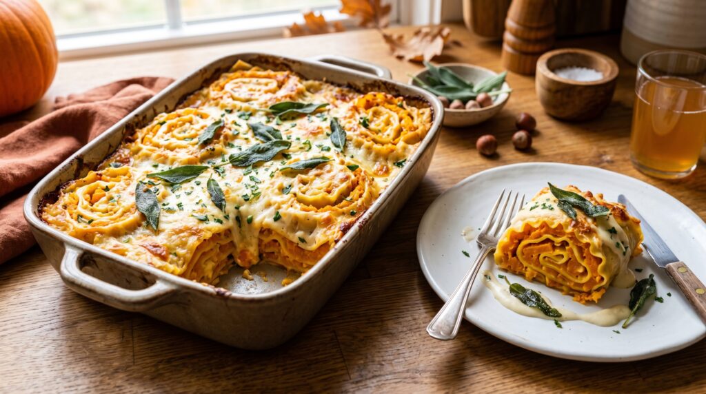 Butternut Squash and Sage Roll Ups