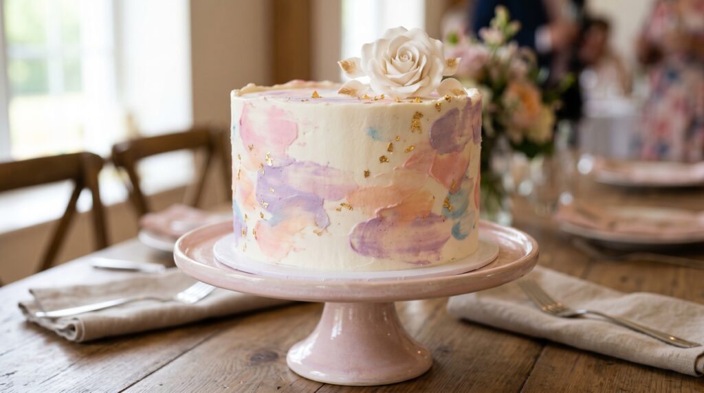 Watercolor Buttercream Cake