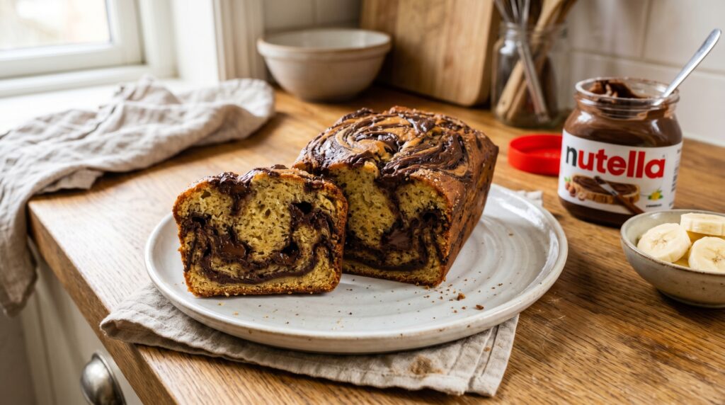 Nutella Swirl Banana Bread