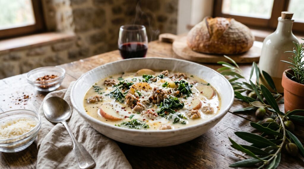 Zuppa Toscana (Tuscan Sausage and Potato Soup)