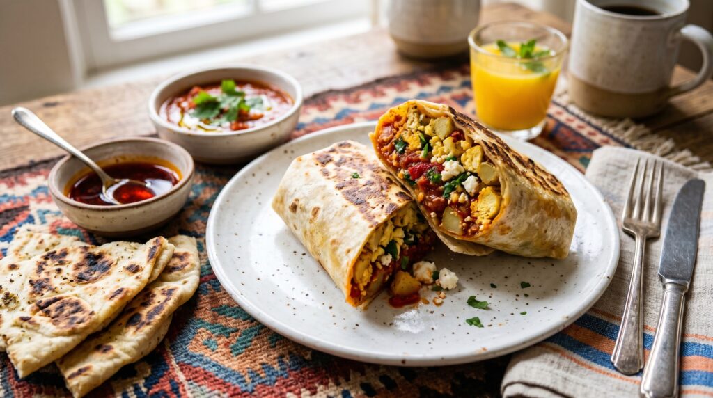 Shakshuka Breakfast Burrito