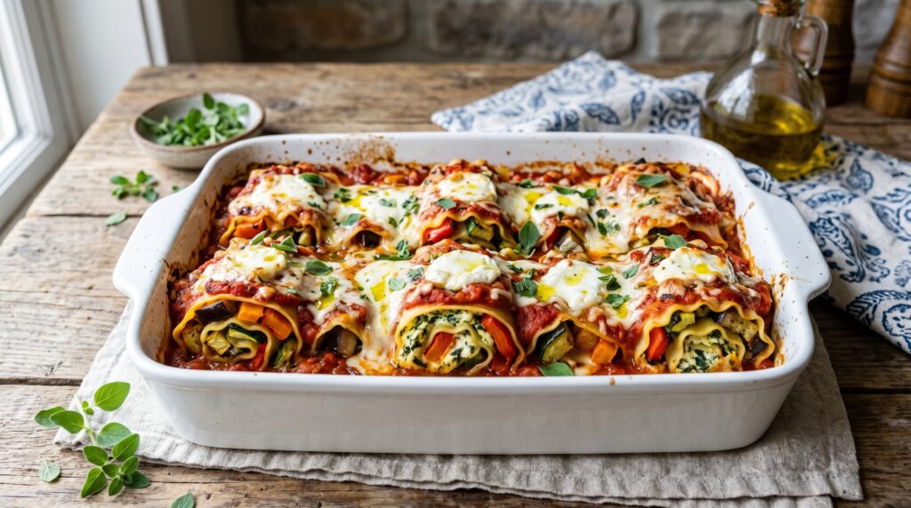 Roasted Vegetable and Goat Cheese Roll Ups