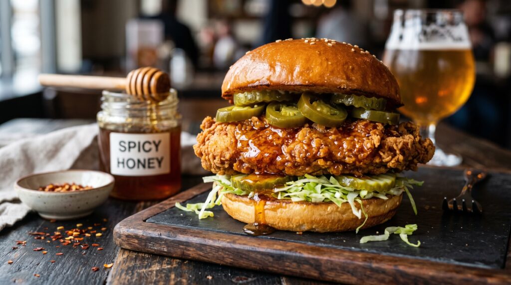 Spicy Honey Crispy Chicken Sandwich