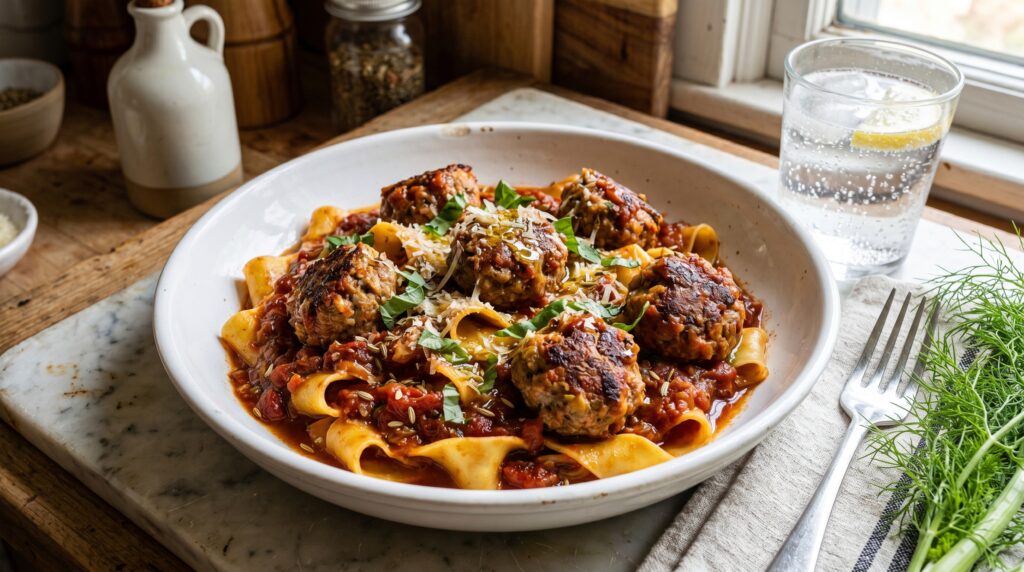 Italian Sausage Meatballs in Tomato Sauce