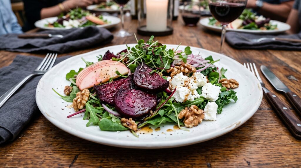 Roasted Beetroot and Goat Cheese Salad