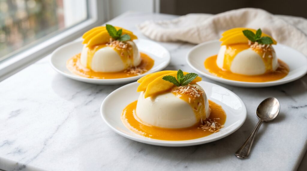 Coconut Mango Panna Cotta