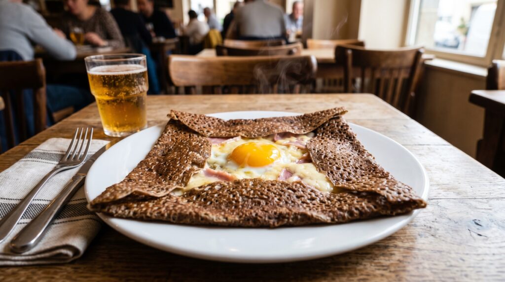 Egg and Cheese Buckwheat Galette