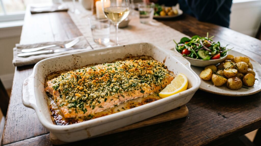 Herb-Crusted Baked Salmon