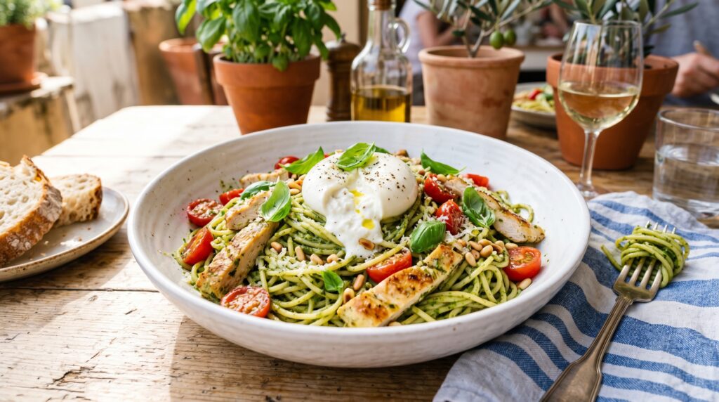 Chicken and Pesto Pasta