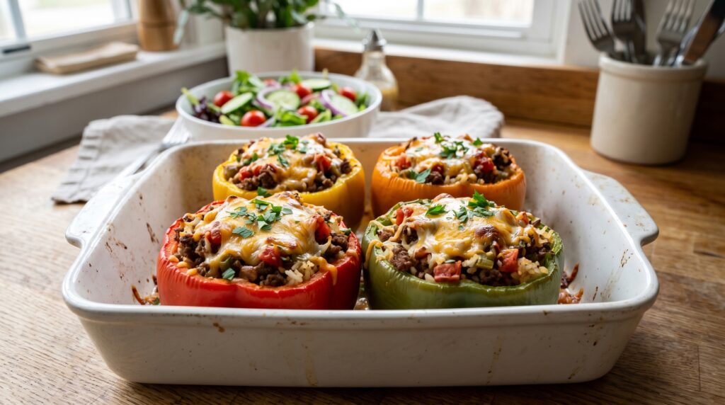 Rotel Stuffed Bell Peppers
