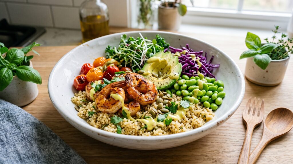 Shrimp and Quinoa Power Bowl