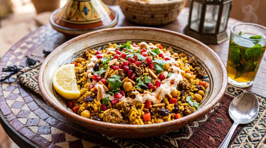 Moroccan Spiced Lamb Fried Rice