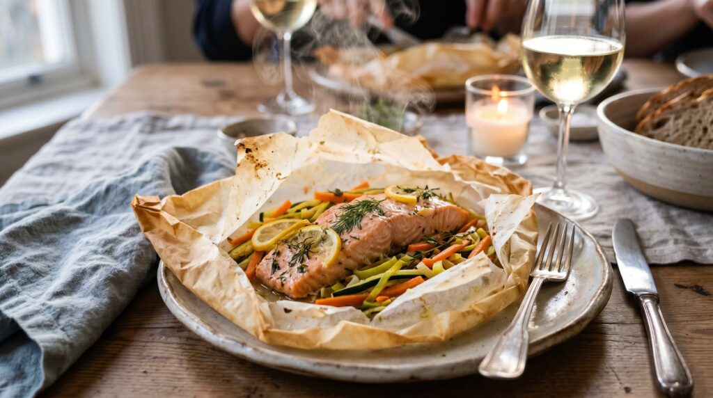 Salmon en Papillote (Baked in Parchment)