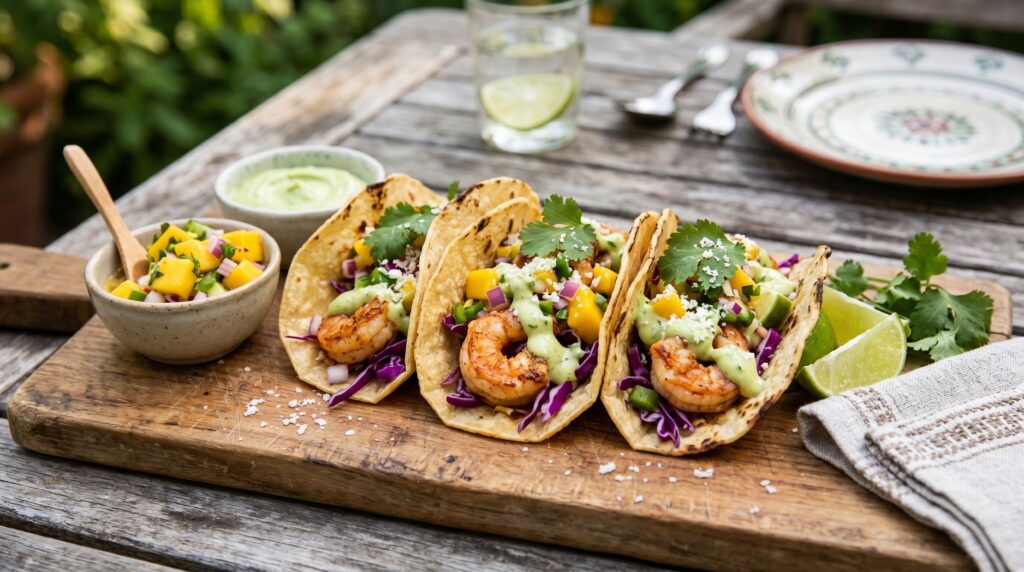 Shrimp Tacos with Mango Salsa