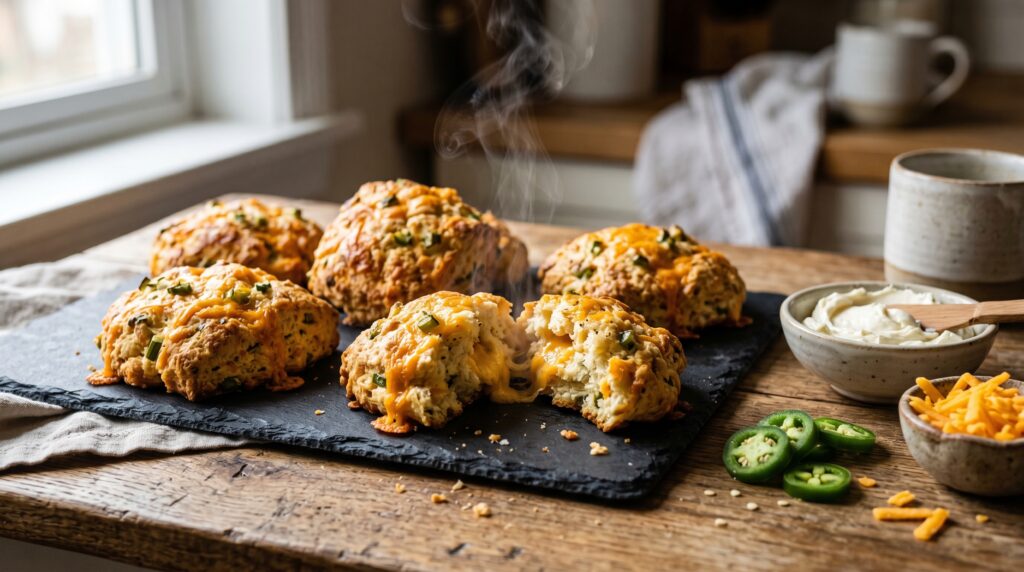 Cheddar and Jalapeño Scones
