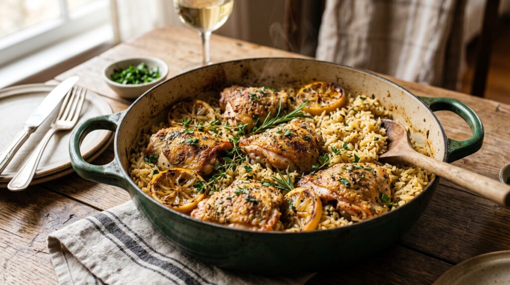 One-Pot Lemon Herb Chicken and Rice
