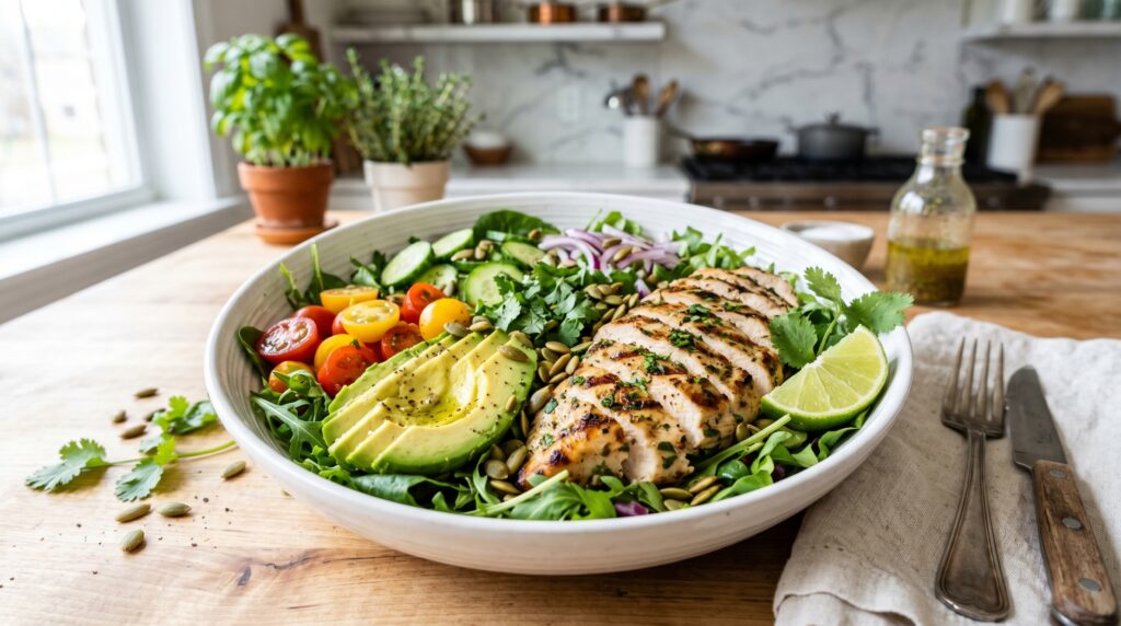 Grilled Chicken and Avocado Salad