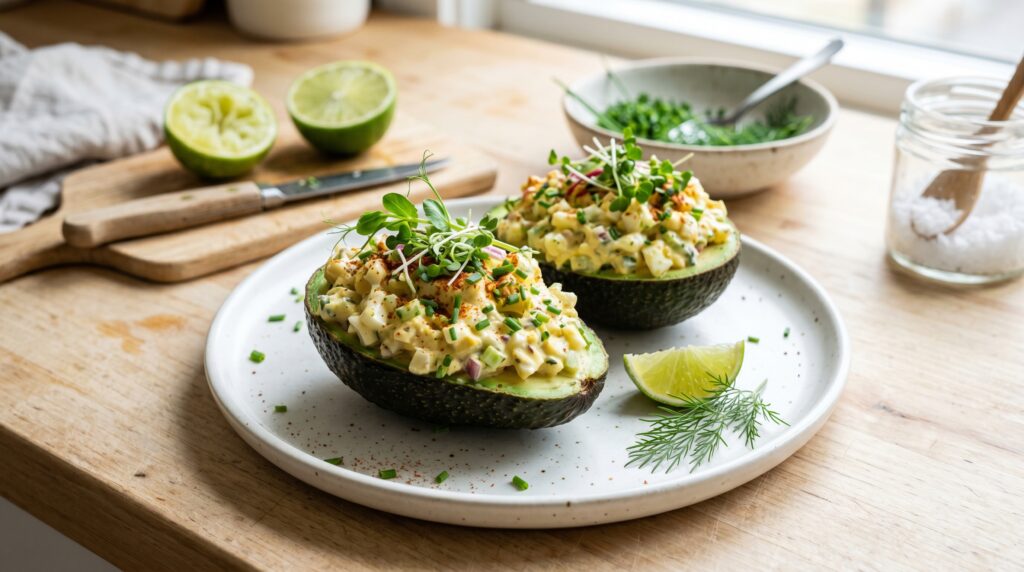 Egg Salad Stuffed Avocado