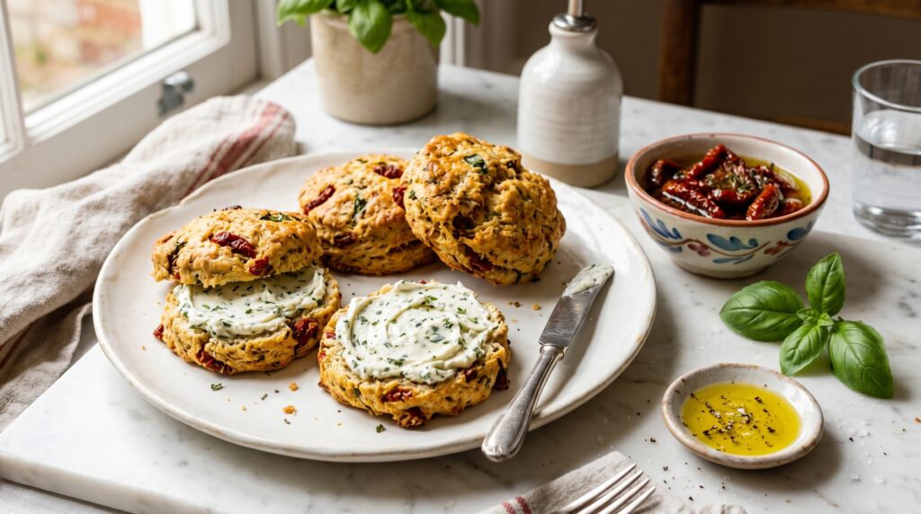 Sundried Tomato and Basil Scones