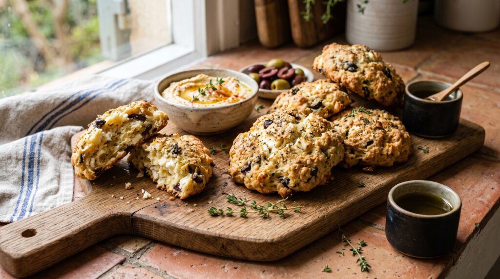 Feta and Olive Scones