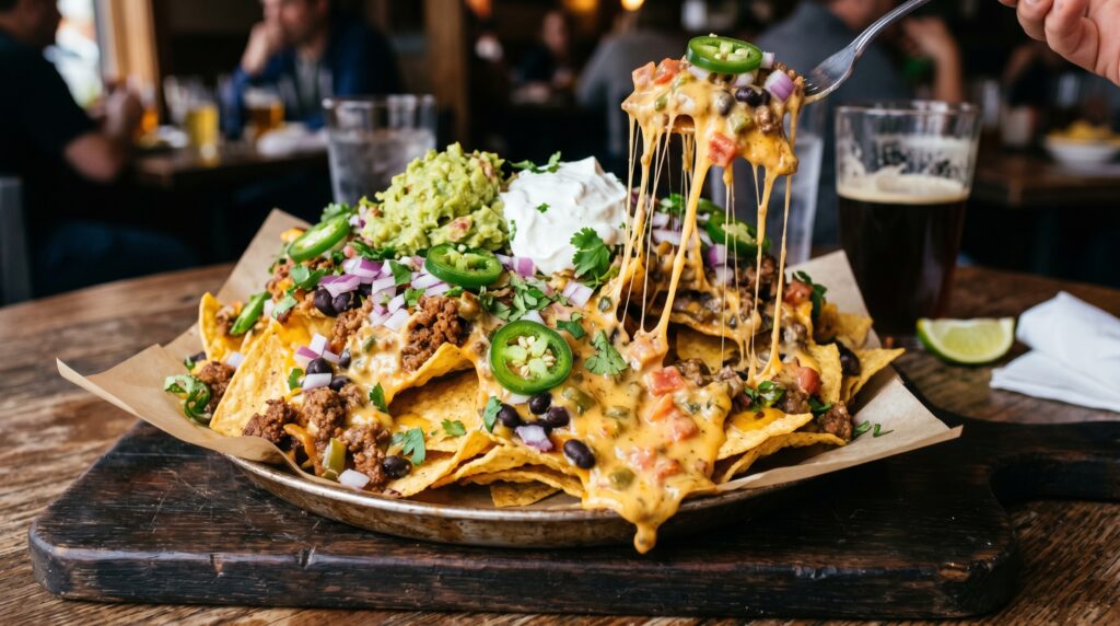 Rotel Beef and Cheese Nachos