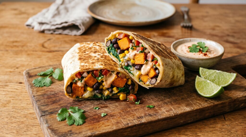 Sweet Potato and Black Bean Burrito