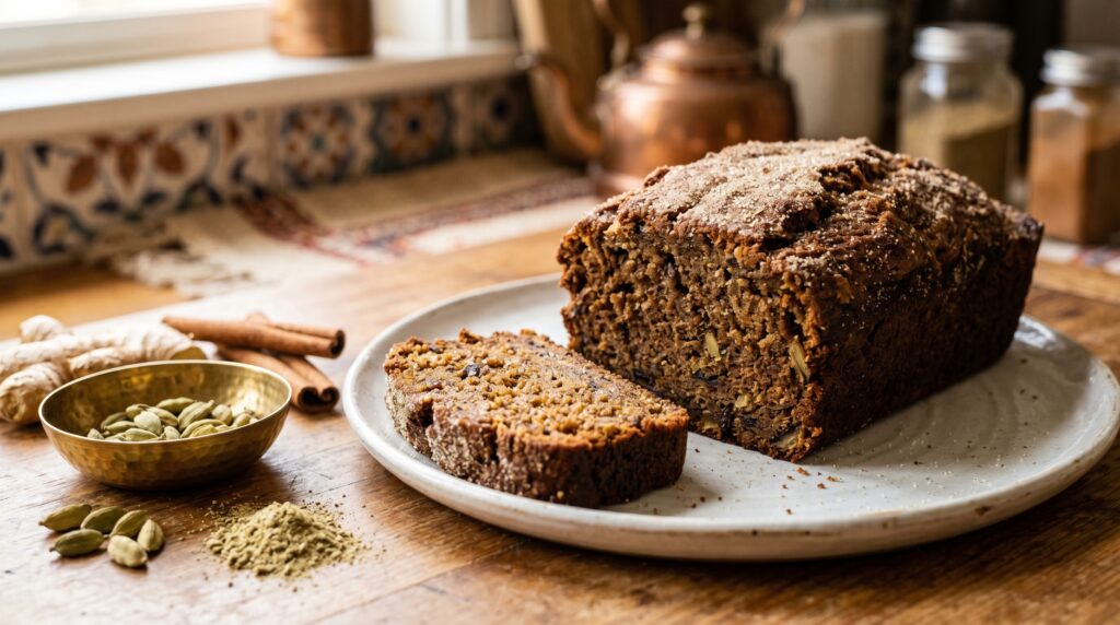 Spiced Banana Bread with Cardamom and Ginger