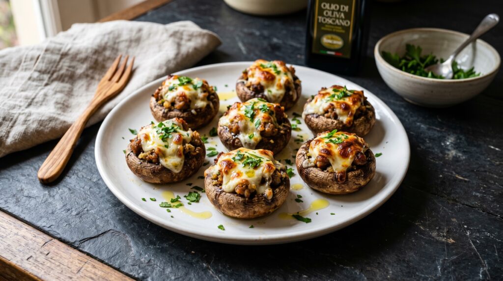 Sausage-Stuffed Mushrooms